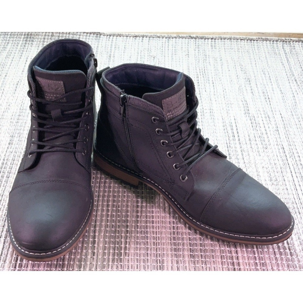 B-52 By Bullboxer Mens Ankle Boots Size 11 Black Synthetic Lace Up Casual